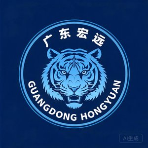 广东宏远队球队标志，蓝色虎头图案